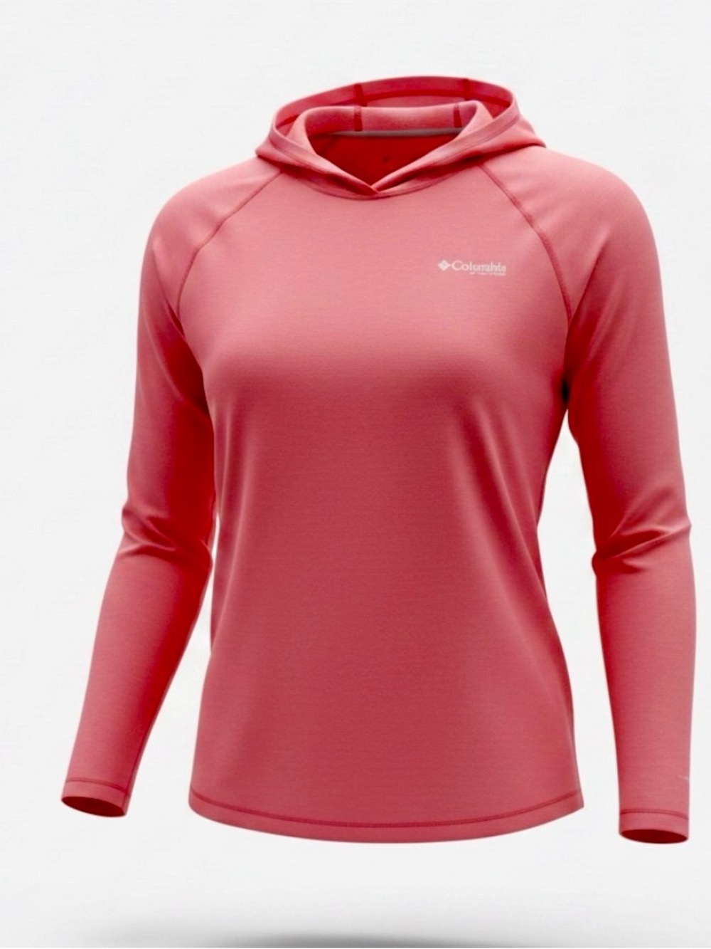Columbia PFG Omni-Shade Hooded Sun Shirt Pink Long Sleeve Women’s Medium